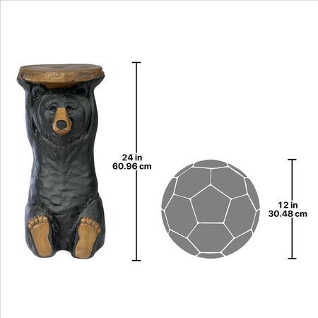 Design Toscano Black Forest Bear Pedestal Table EU8985